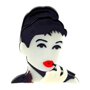 Vintage Acrylic Layered Brooch